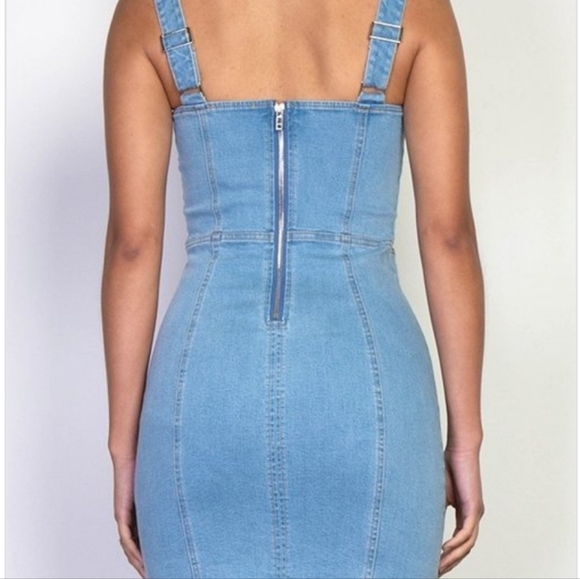 SWEETHEART DENIUM CORSET BUSTIER MINI DRESS - Picture 6 of 6